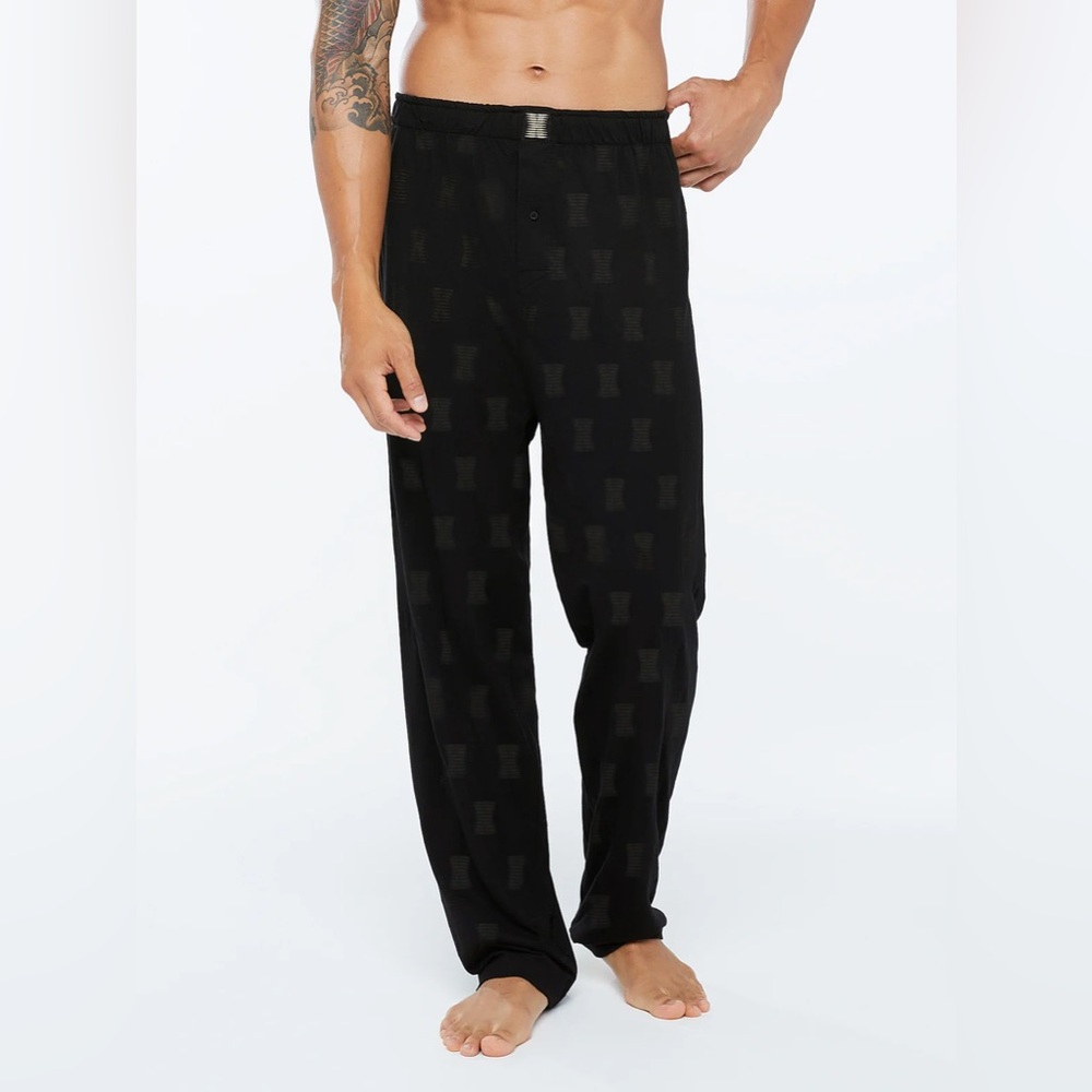 Men’s Savage X Fenty Logo X Sleep Pants Black Caviar Size Medium Retails: $59